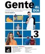 „Gente AL DÍA“, Kursbuch Spanisch B2. Fotos von verschiedenen Menschen auf blauem Hintergrund.