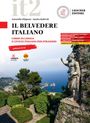 "IL BELVEDERE ITALIANO, CORSO DI LINGUA, CULTURA PER STRANIERI, LIVELLO C1-C2. Küstenpanorama mit antiker Statue."