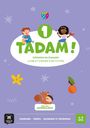 "TADAM! Initiation au français. Livre et cahier d'activités. Avec des autocollants. Pour 4-5 ans." Zwei fröhliche Kinder mit Würfel.