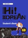 "Hi! Korean Student's Book 6B. Eine Person mit Handy und Tasche. Unten Menschen in einer Gruppe. Darakwon Logo."