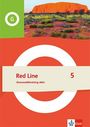 "Red Line 5 Grammatiktraining aktiv" steht auf einem Buchcover mit rotem Hintergrund und einem Landschaftsbild des Uluru.