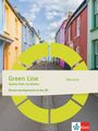 "Green Line, Update 2026 mit Medien, Recent developments in the UK." Farbige Häuserflucht; grafichelemente und Klett-Logo.