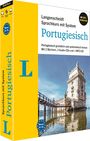 "Langenscheidt Sprachkurs mit System: Portugiesisch" mit Belem-Turm und blauem Himmel. Gelbe Buchrückseite.