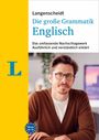 "Langenscheidt Die große Grammatik Englisch, umfassendes Nachschlagewerk, Niveau A1-C1." Mann mit Brille, gelber L-Streifen.