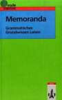Thomas Meyer: Memoranda. Grammatisches Grundwissen Latein, Buch
