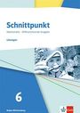 Text: "Schnittpunkt Mathematik - Differenzierende Ausgabe Lösungen 6". Klett-Logo. Kind mit Helm beim Klettern.