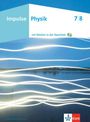 „Impulse Physik 7|8 mit Medien in der Nawithek“. Wellenlinien über einem See mit bewaldetem Ufer im Hintergrund.