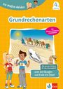 "Grundrechenarten", "Löse die Übungen und finde die Oase!" Zwei Kinder in der Wüste, Kamelkarawane, Totenschädel, Schlange.