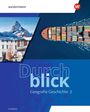 Titel: "Durchblick Geografie Geschichte 2". Oben links: Foto des Matterhorns. Rechts: Container-Schiff von oben. Unten: "Schweiz".