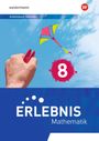 „Arbeitbuch Inklusion“, „ERLEBNIS Mathematik“, die Zahl „8“. Eine Hand hält eine Drachenleine vor blauem Himmel.