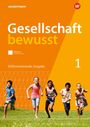 "Gesellschaft bewusst", "Differenzierende Ausgabe", "1". Fünf Kinder rennen über eine Wiese, lachend und in sommerlicher Kleidung.