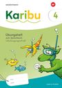 Text: "Karibu 4", "Übungsheft zum Sprachbuch Schulausgangsschrift", "fröh", "lich". Illustration: Tiere mit Tauchmasken.