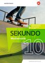 „SEKUNDO Mathematik 10“, Person auf Skateboard, moderne Gestaltung in Grün, „ARBEITSHEFT ERWEITERUNGSKURS“.