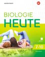 Text: "Biologie heute", "7-10", "Gesamtband". 
Zwei Personen liegen auf einer Wiese, entspannt in Freizeitkleidung.