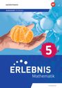 Erlebnis Mathematik 5. Arbeit mit Medien. Hand hält Mandarinenstück. Hintergrund mit blauen Orangen.