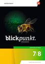 „blickpunkt. BIOLOGIE, Arbeitsbuch Basis 7/8, NORDRHEIN-WESTFALEN" Eine Biene vor grünem Hintergrund.