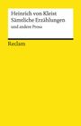 Heinrich von Kleist: Sämtliche Erzählungen, Buch