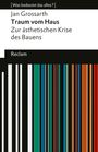 Cover von "Traum vom Haus" von Jan Grossarth, Reclam Verlag. Bunte vertikale Streifen unten.