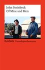 "John Steinbeck, Of Mice and Men. Reclam Fremdsprachentexte." Zwei Männer, ländlicher Hintergrund, Scheune, Bäume.