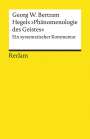 Georg W. Bertram: Hegels »Phänomenologie des Geistes«, Buch