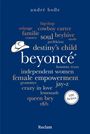 Titel: "beyoncé". Begriffe: "soul", "destiny's child", "female empowerment", "lemonade". Cowboyhut-Illustration.