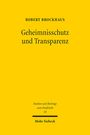 Robert Brockhaus: Geheimnisschutz und Transparenz, Buch