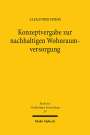 Alexander Hohm: Konzeptvergabe zur nachhaltigen Wohnraumversorgung, Buch