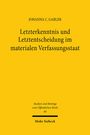 Johanna C. Gabler: Letzterkenntnis und Letztentscheidung im materialen Verfassungsstaat, Buch