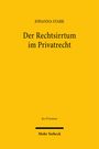 Johanna Stark: Der Rechtsirrtum im Privatrecht, Buch