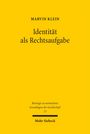 Marvin Klein: Identität als Rechtsaufgabe, Buch