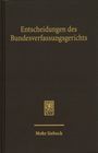 „Entscheidungen des Bundesverfassungsgerichts“ in Gold auf schwarzem Hintergrund. Unten „Mohr Siebeck“ mit Logo.