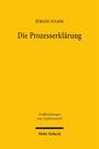 "Jürgen Stamm, Die Prozesserklärung, Veröffentlichungen zum Verfahrensrecht, Mohr Siebeck." Gelber Buchumschlag.