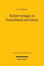 Titel: "Richtervorlagen in Deutschland und Italien" von Luca Silvani. Gelber Hintergrund, Verlag: Mohr Siebeck.
