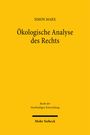 Gelbes Buchcover mit Text: Simon Marx, Ökologische Analyse des Rechts, Recht der Nachhaltigen Entwicklung, Mohr Siebeck.