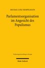 Parlamentsorganisation im Angesicht des Populismus. Gelber Hintergrund, schwarzer Text. Autor: Michael Lurz-Hempelmann.