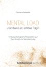 „Mental Load: unsichtbare Last, sichtbare Folgen“ steht zentral. Oben der Name „Filomena Sabatella“. Dezenter Goldstaubhintergrund.
