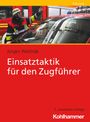 Text: "Führung", "Jürgen Wohlrab", "Einsatztaktik für den Zugführer", "3., erweiterte Auflage", "Kohlhammer". Feuerwehrmann zeigt.