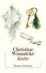 „Christine Wunnicke, Katie, Roman, Diogenes.“ Ein Gespenst, ein goldener Schlüssel und eine Flasche mit Perlen.