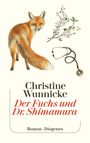 "Christine Wunnicke, Der Fuchs und Dr. Shimamura, Roman, Diogenes" – Illustration: Fuchs, blühender Zweig, Stethoskop.