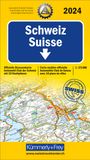 : Schweiz 2024, Strassenkarte ACS 1:275'000, KRT