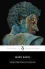 "Marc Aurel: Selbstbetrachtungen" zeigt eine Büste in blauen Tönen. PENGUIN KLASSIKER-Logo darunter.