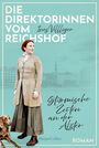 „DIE DIREKTORINNEN VOM REICHSHOF“, „Ines Villiger“, „Stürmische Zeiten an der Alster“. Frau in historischer Kleidung mit Hund.