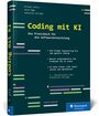 „Coding mit KI“ ist der Titel. Buchcover in Dunkelblau mit bunten Linien; Autoren: Kofler, Öggl, Springer. Rheinwerk Logo.