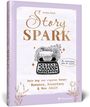 "Story Spark" von Yvonne Kraus. Oben eine Schreibmaschine, daneben ein Sprechblasen-Text: "Du schreibst, die KI hilft".