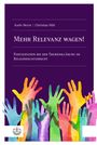 „Mehr Relevanz wagen! Partizipation bei der Themenklärung im Religionsunterricht“. Bunte Hände auf lila Hintergrund.