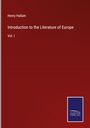 Henry Hallam: Introduction to the Literature of Europe, Buch