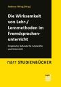 Titel: "Die Wirksamkeit von Lehr-/Lernmethoden im Fremdsprachenunterricht". Gelbe und schwarze Gestaltung.