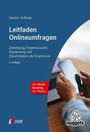 Text: „Karim Soliman, Leitfaden Onlineumfragen, Zielsetzung, ... 2. Auflage“. Eine Person hält ein Smartphone. Logos vorhanden.