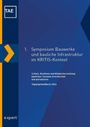 Text: "1. Symposium Bauwerke und bauliche Infrastruktur im KRITIS-Kontext... Tagungshandbuch 2026." Dominierend blaue Farbe.