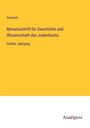 Anonym: Monatsschrift für Geschichte und Wissenschaft des Judenthums, Buch